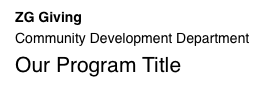 Appearance of Department Label in the Application